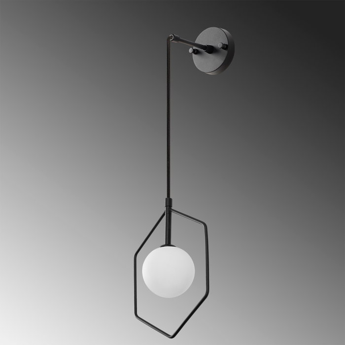 Opviq Geometri - 11105 Lámpara de pared ajustable blanco y negro